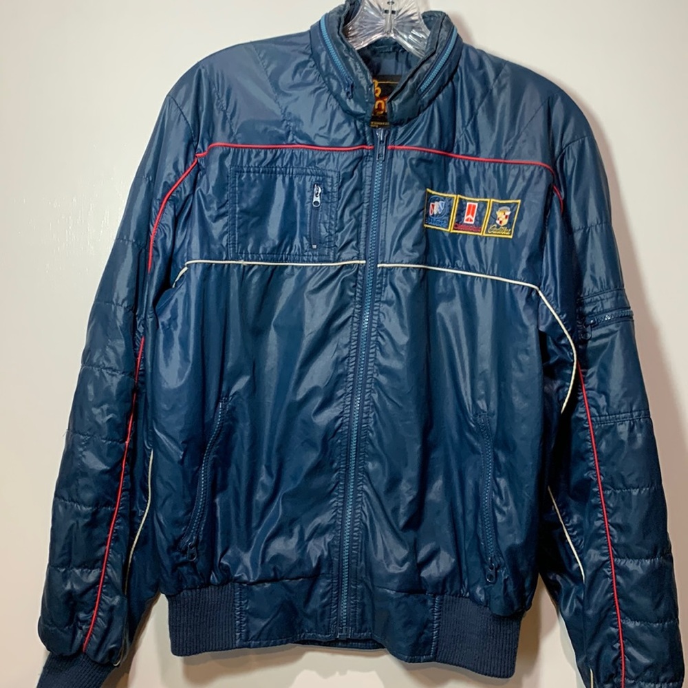 Vintage Pro Motion Car Dealers Hooded Bomber Jacket
